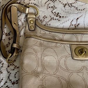 Coach Signature Canvas Crossbody , EUC